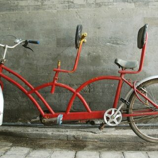 Tandem zonder zadel